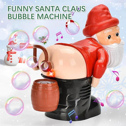 🏆 Limited-time 50% Off! 🎅ready For Christmas!🎄funny Santa Bubble Blowing Machine – Music, Lights & Christmas Bubble Fun