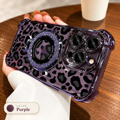 Sexy Leopard Print Transparent Soft Silicone Shockproof Case for iPhone 18 Pro Max