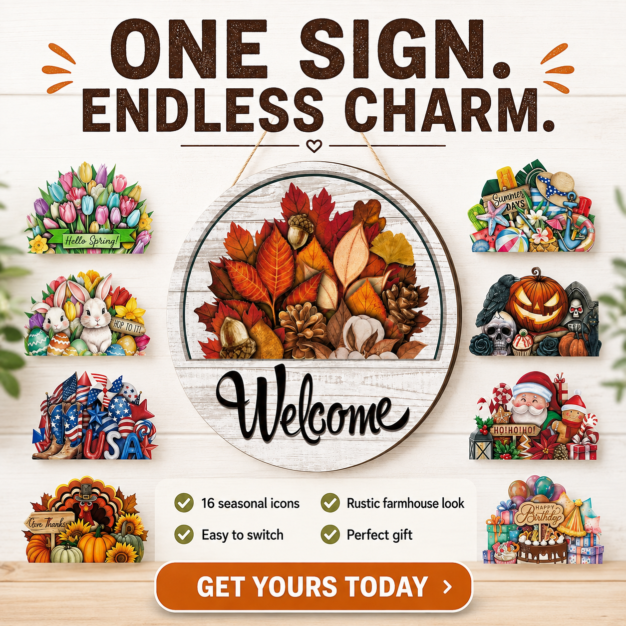 Welcome sign decor example