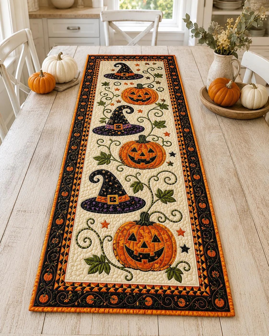 🍁🎃 Rustic Autumn Table Runner – Create a Warm Harvest Season Atmosphere